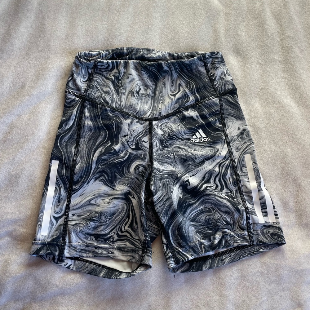 Adidas Black and White Athletic Shorts with Dynamic Design